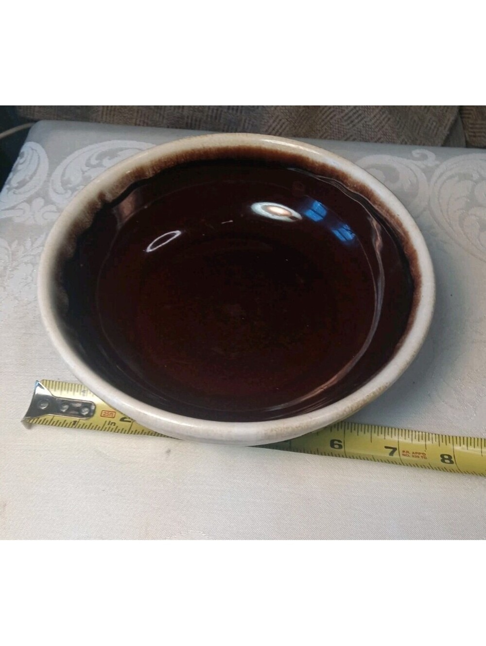 Vintage Pfaltzgraff Gourmet Brown Drip Glaze 6" Salad Cereal Soup Bowl 6JE4 USA